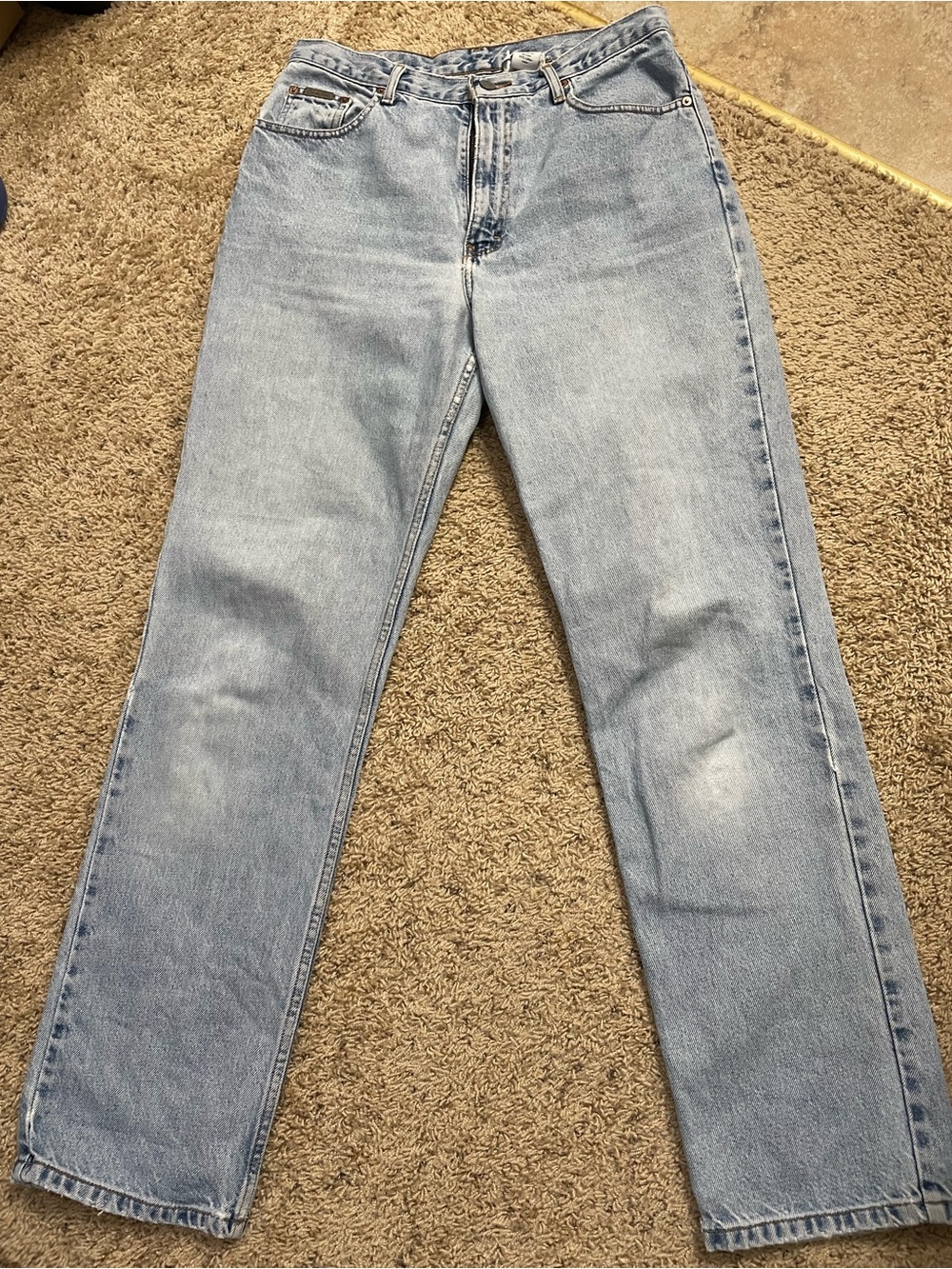 Vtg Y2K 90s Calvin Klein Jeans, 5 pocket straight leg, 100% cotton, size 12x32